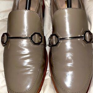 Louise et Cie Patent Leather Loafers (Taupe) Vince Camuto named afterwife Louise